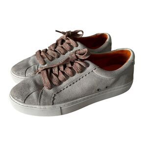 ZARA Women Metallic Glitter Silver Lace Up Fashion‎ Sneakers Size EU 39 US 8